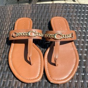 Coach leather sandals